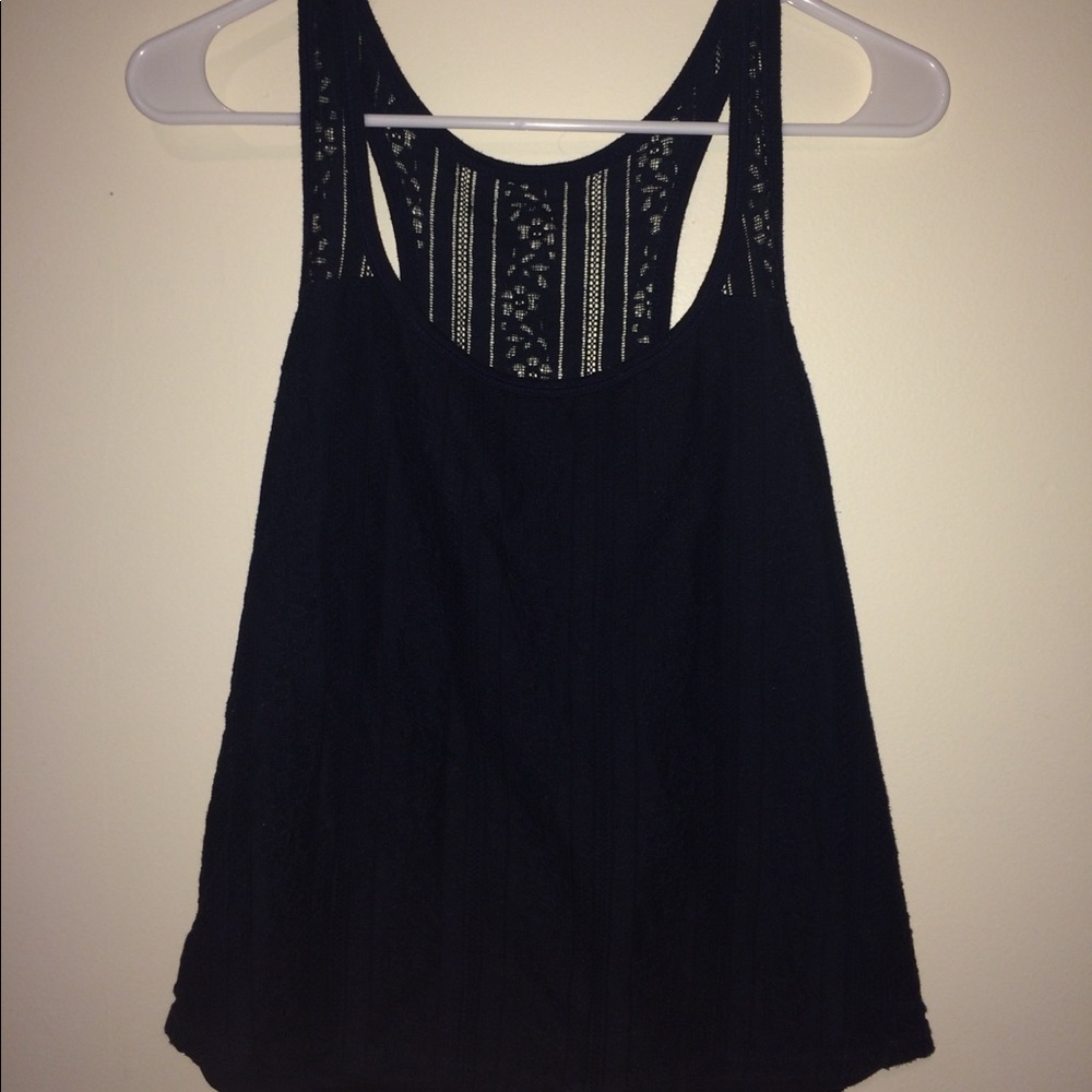 Hollister lace racerback top (navy blue) - Picture 2 of 4
